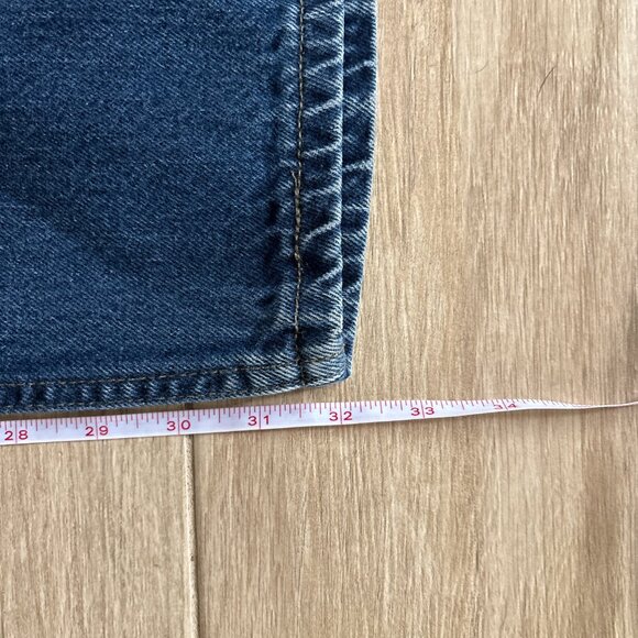 Vintage Levi's 577 Jeans Women's 12 Long Blue Denim Lower Rise Loose Fit Y2K - Picture 9 of 9